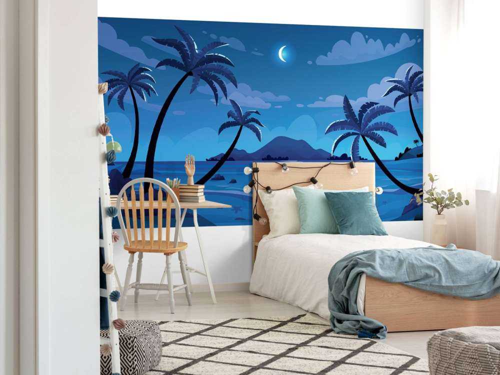 Vacker utsikt på natten