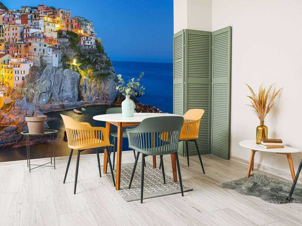 Italiensk stad på natten