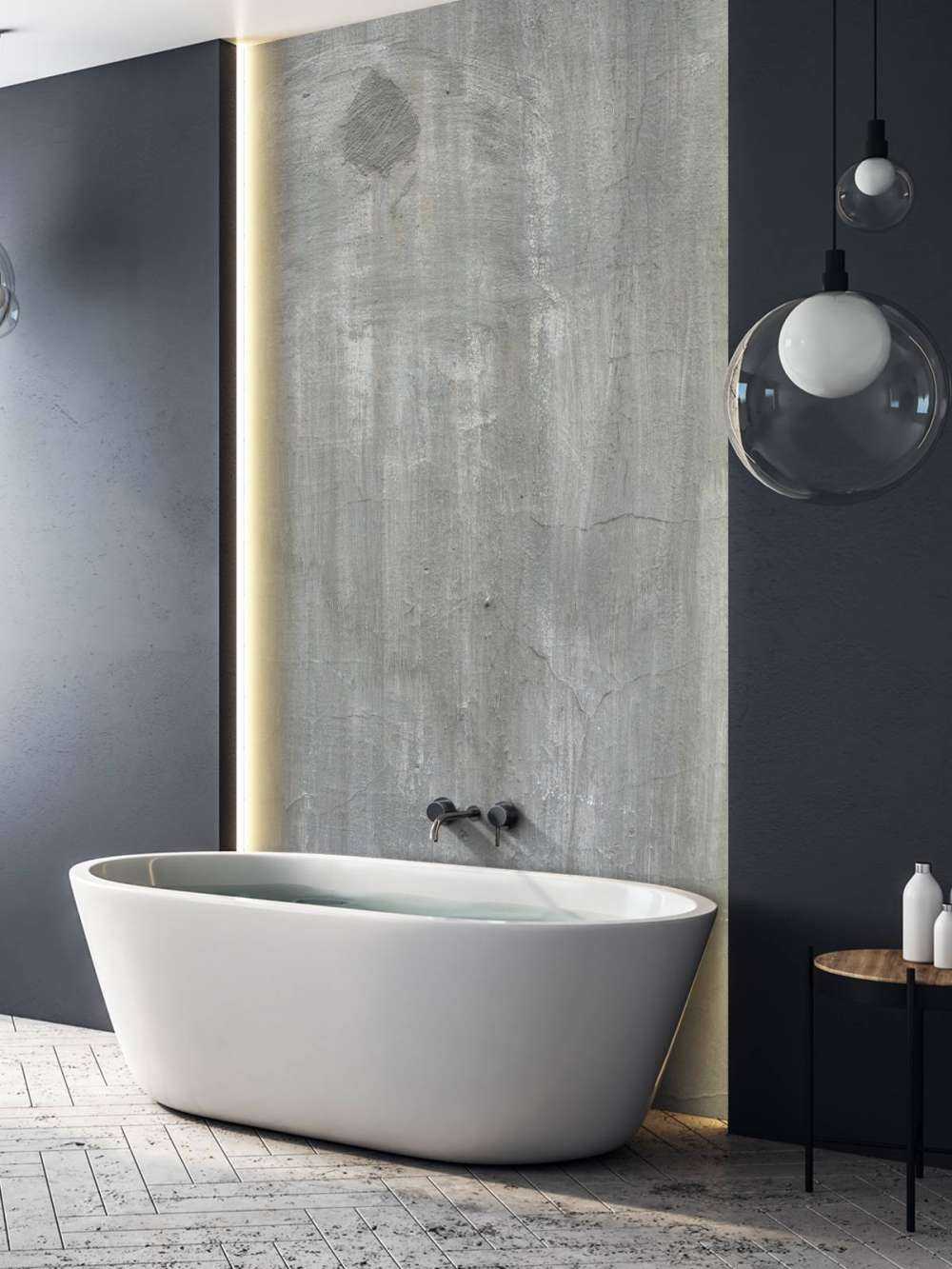 Gammal grå betongvägg