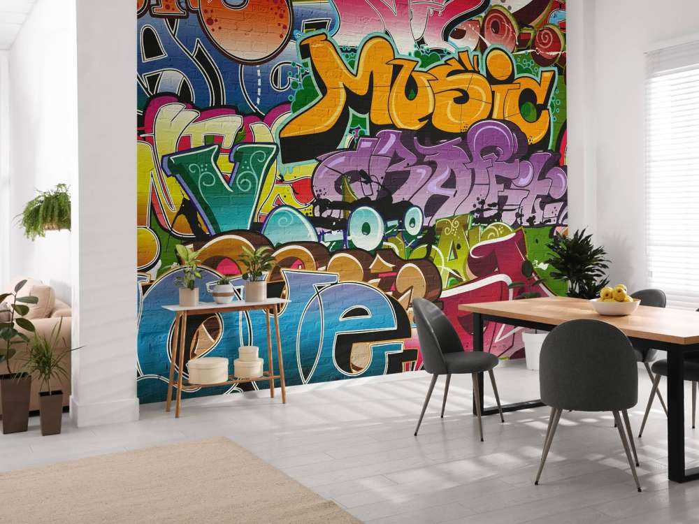 Graffiti på väggen