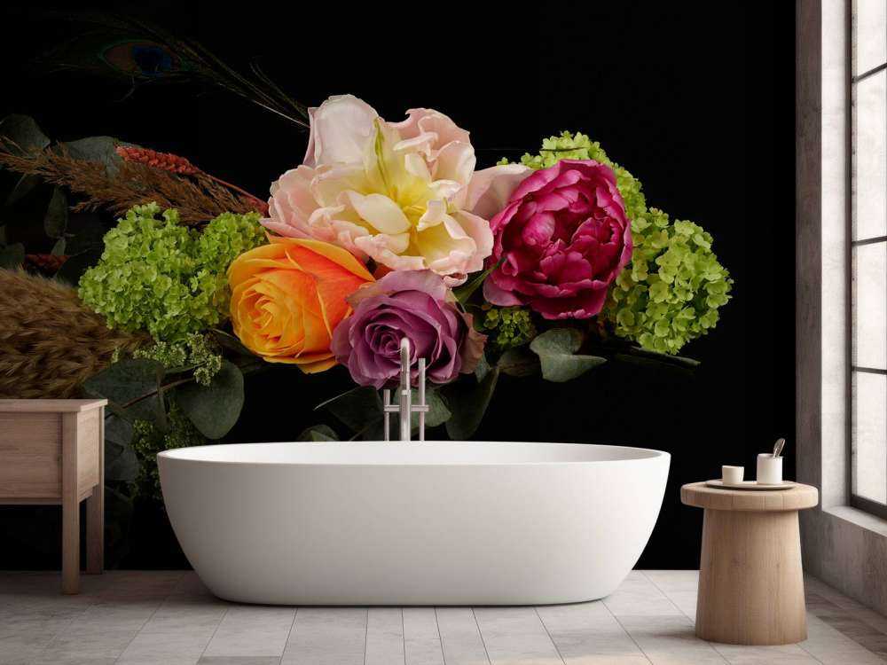 Blomsterkrans med fjäder