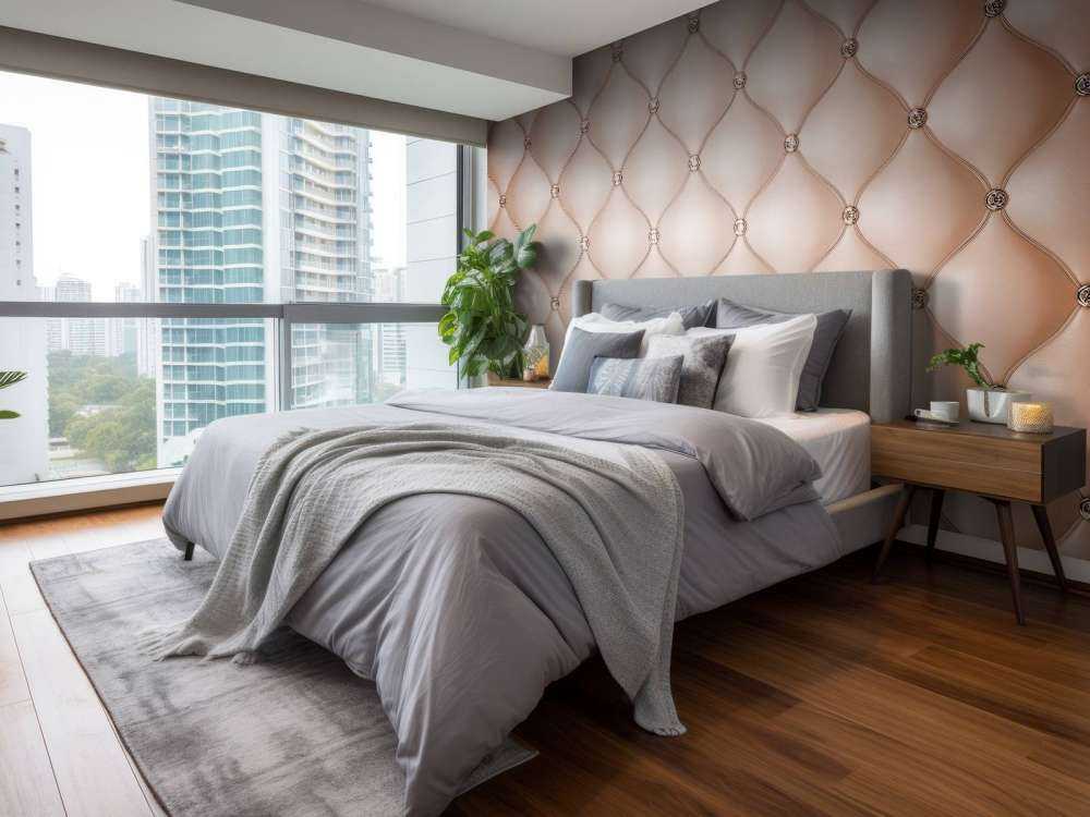 Chic rosa collagevägg