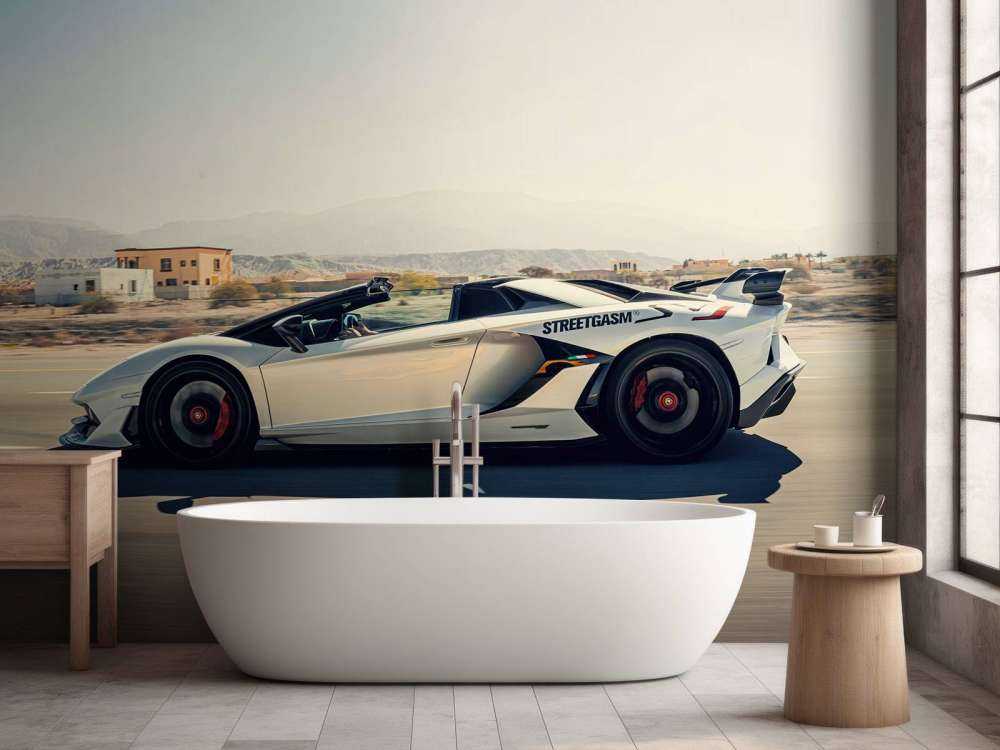 Lamborghini Aventador Roadster i öknen