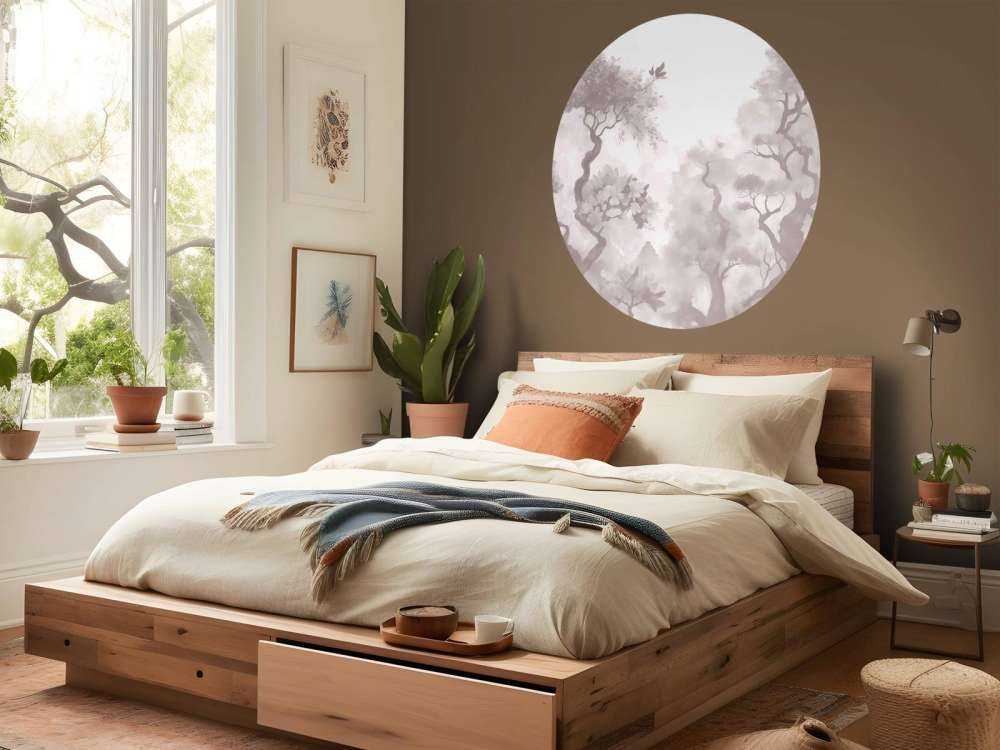 Blommande träd Blå