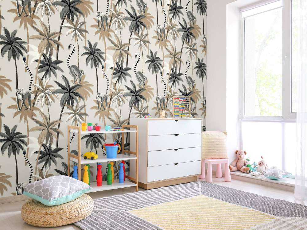 Ringstjärtade lemurer i träden