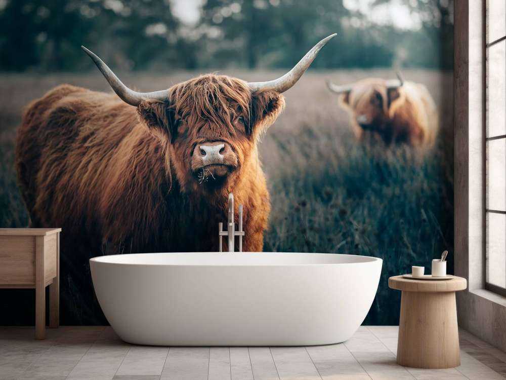 Skotsk högländare i närbild