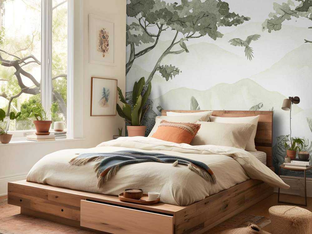 Rovdjur i djungeln i grönt