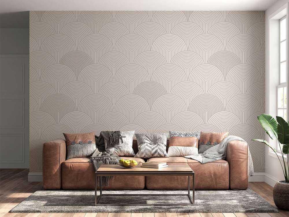 Boho Arches & Curves - neutral beige