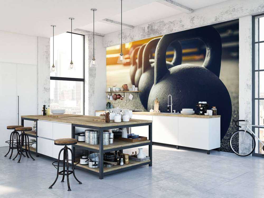 Række med kettlebells