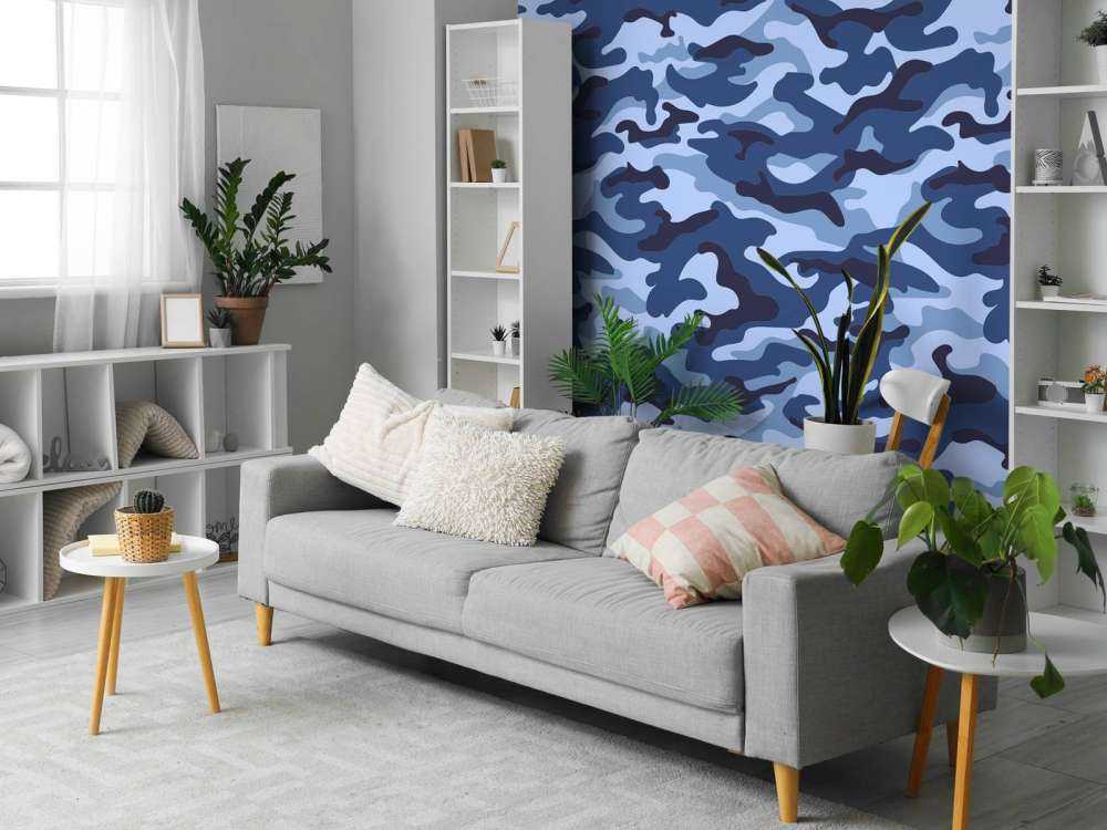 Blå camouflage