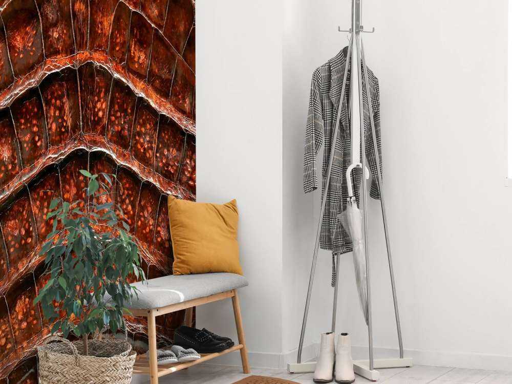 Krokodilleskindets tekstur