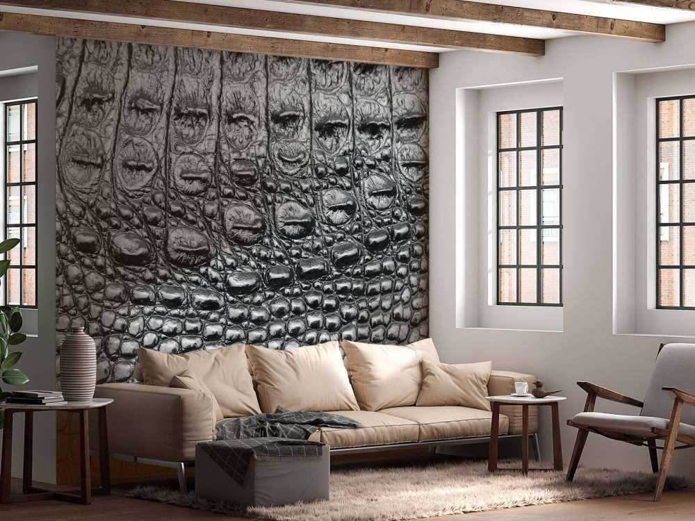 Sort krokodilleskind