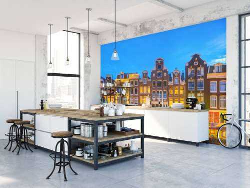 Amsterdam huse om natten