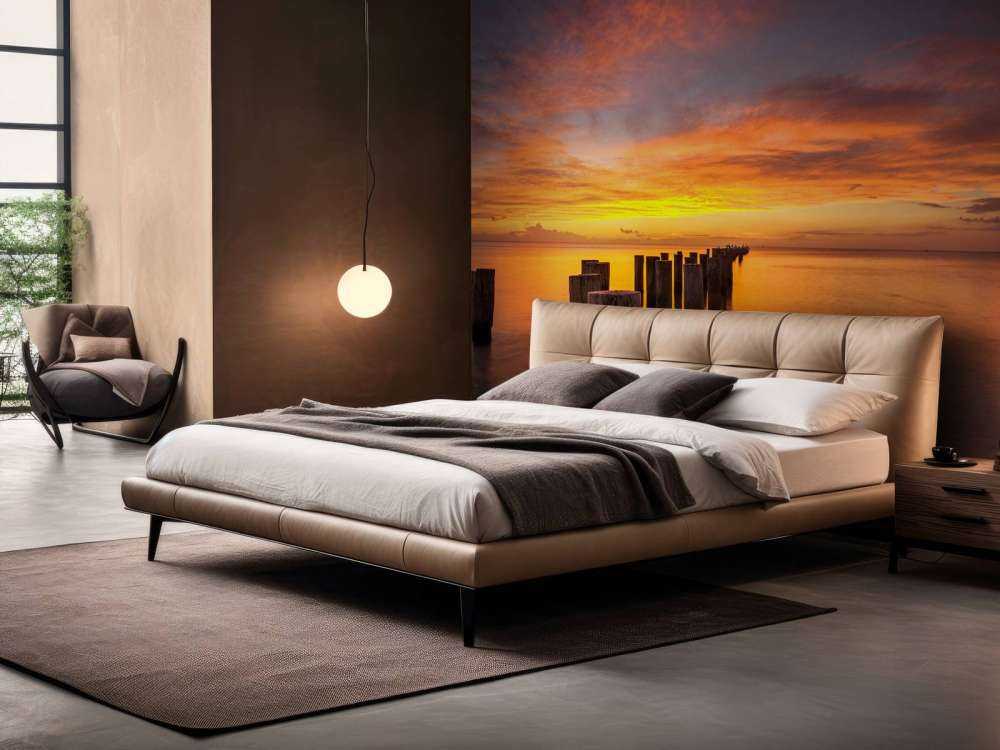 Bølgebrydere ved solopgang