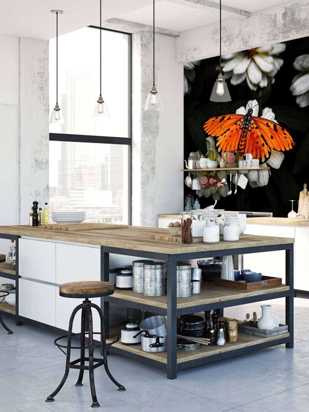 Monark-sommerfugl på en blomst