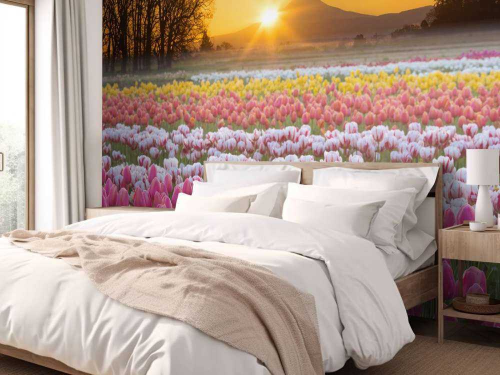 Farverig tulipanmark