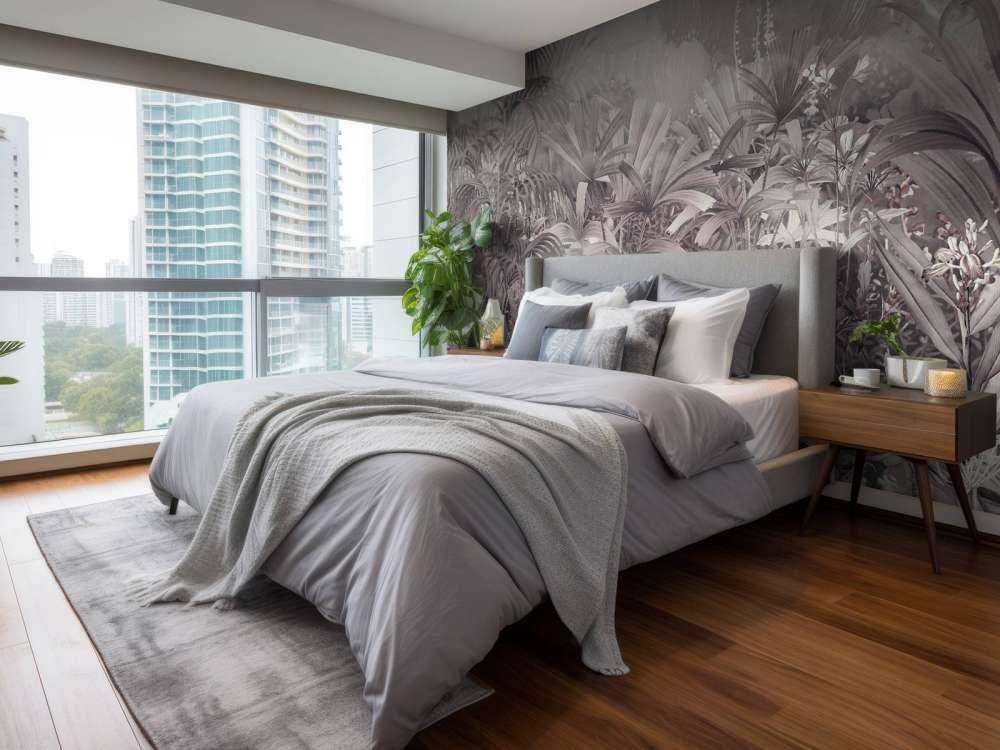 Morgen i den tropiske have lilla