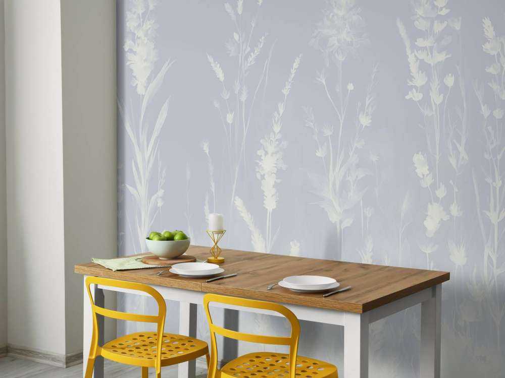 Lavendel Eng Sømløs Støvet Blå