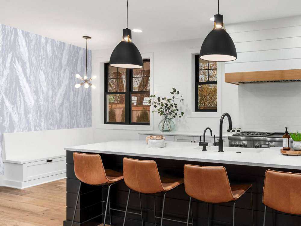 Væg af markgræs - blå