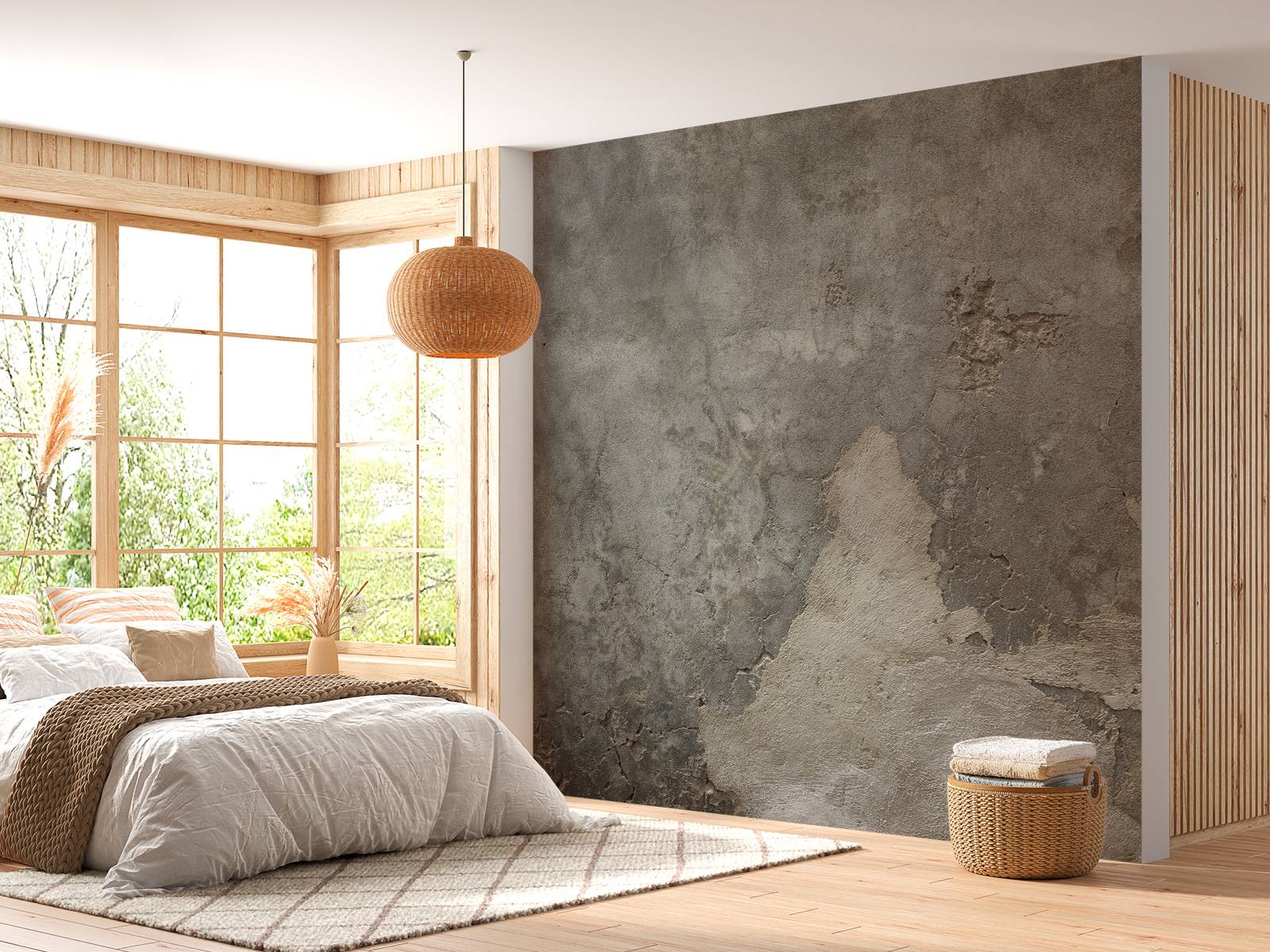 Sprækket beton med stuk
