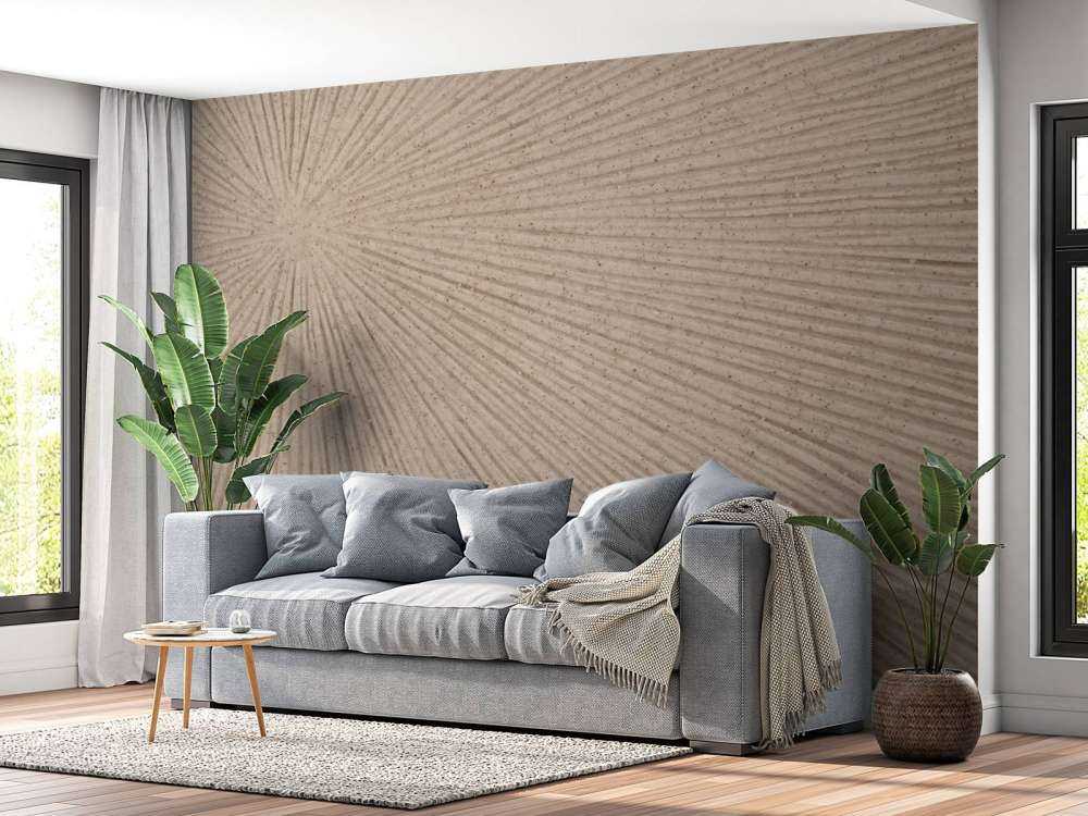 Struktur med linjer Sun i beige