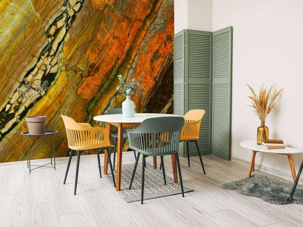 Marmor med mosaikstruktur