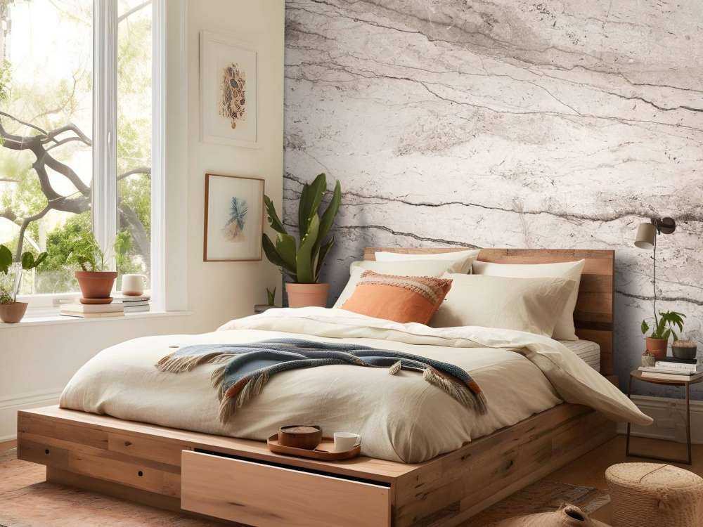 Detaljeret beige marmor