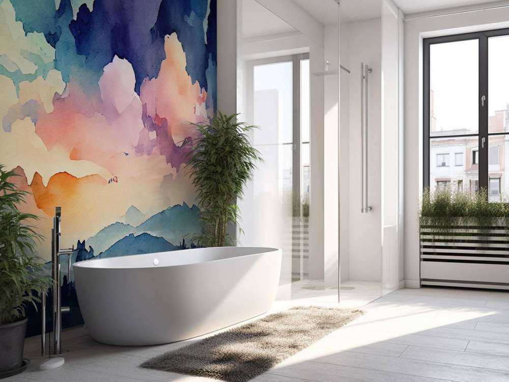 Abstrakt akvarel baggrund