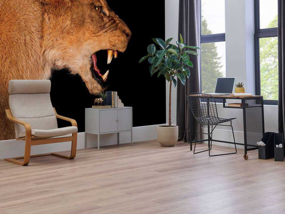 Løvinde set fra siden