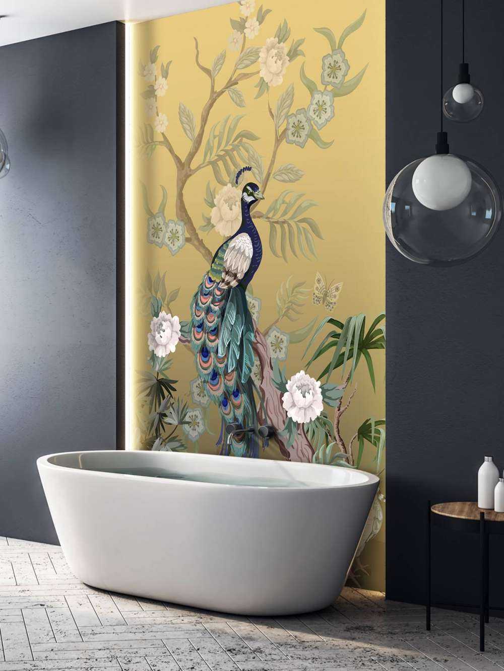 Påfugle og Pæoner - Guld