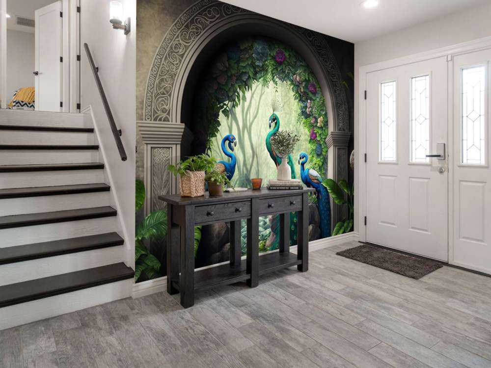 Påfugletrio i Hemmelig Have