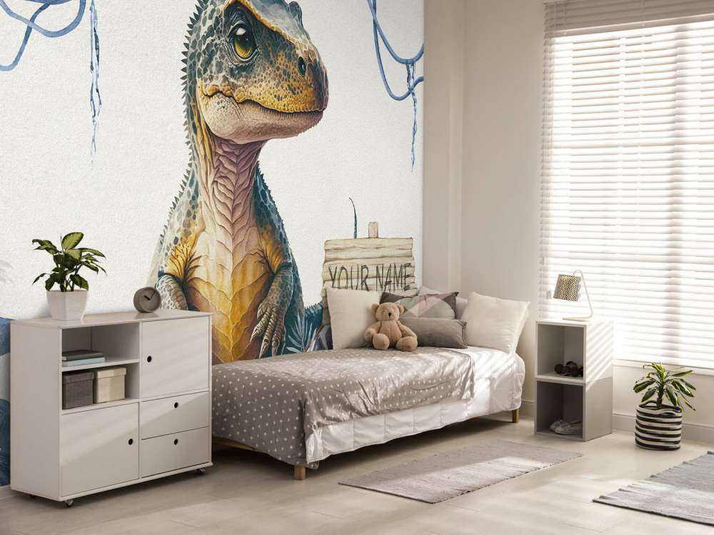 Baby t-rex i den blå junglen