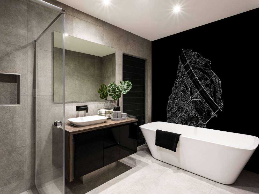 Kort over Wiens centrum, sort