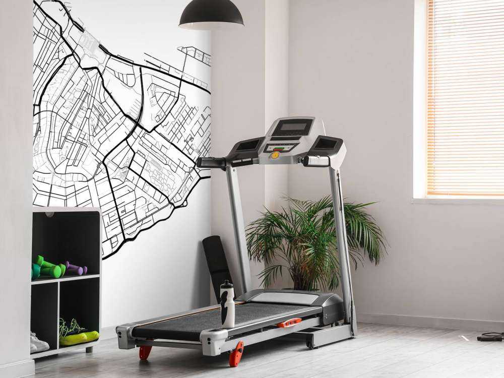 Amsterdam centrum kort, hvid