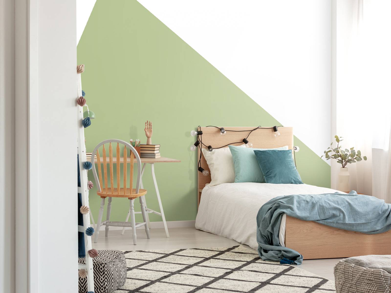 Fototapet - Trekant, lysegrønn - Tapet.com, image size:1600x1200