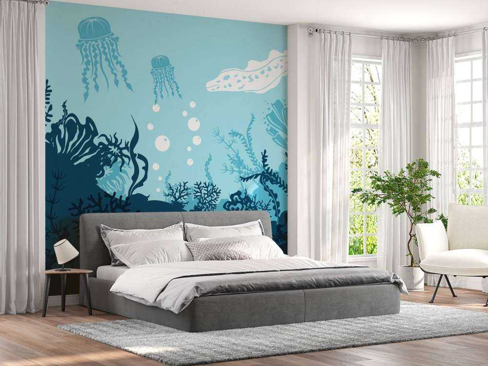 Blå undervannsverden