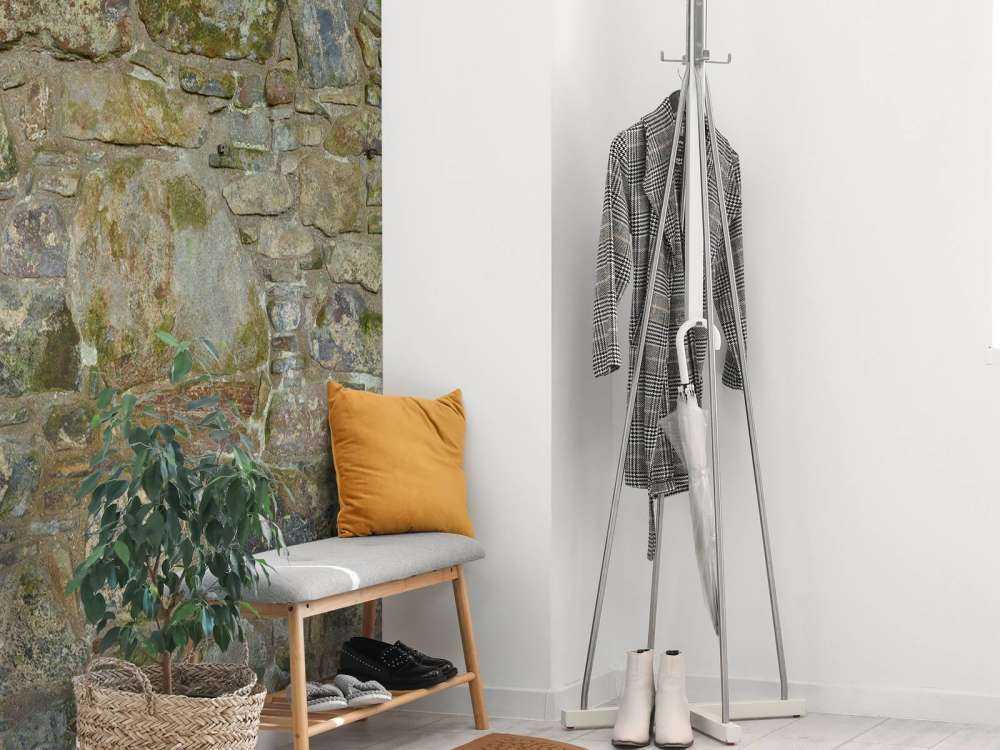 Gammel vegg med mose