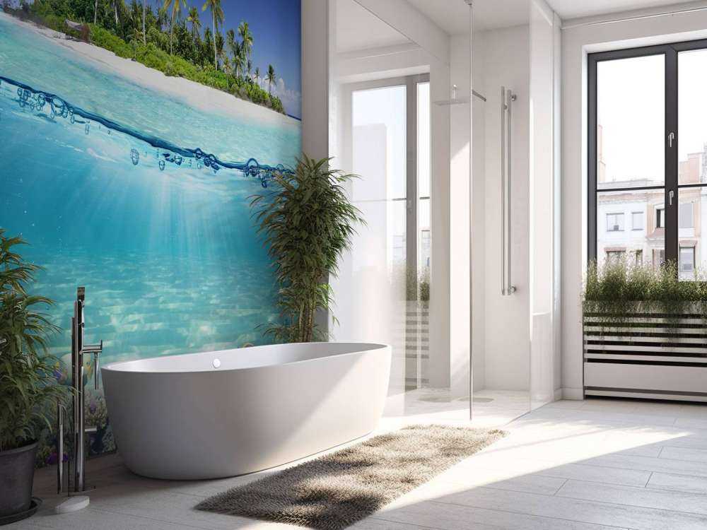 Tropisk øy og korallrev