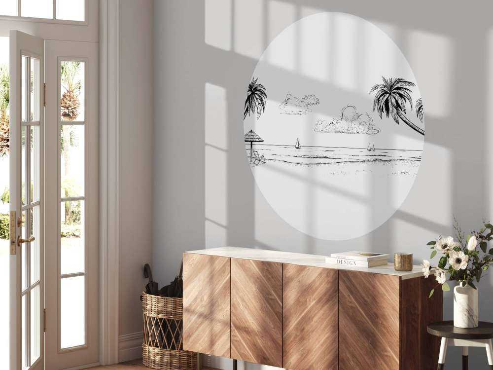 Strand i svart og hvitt