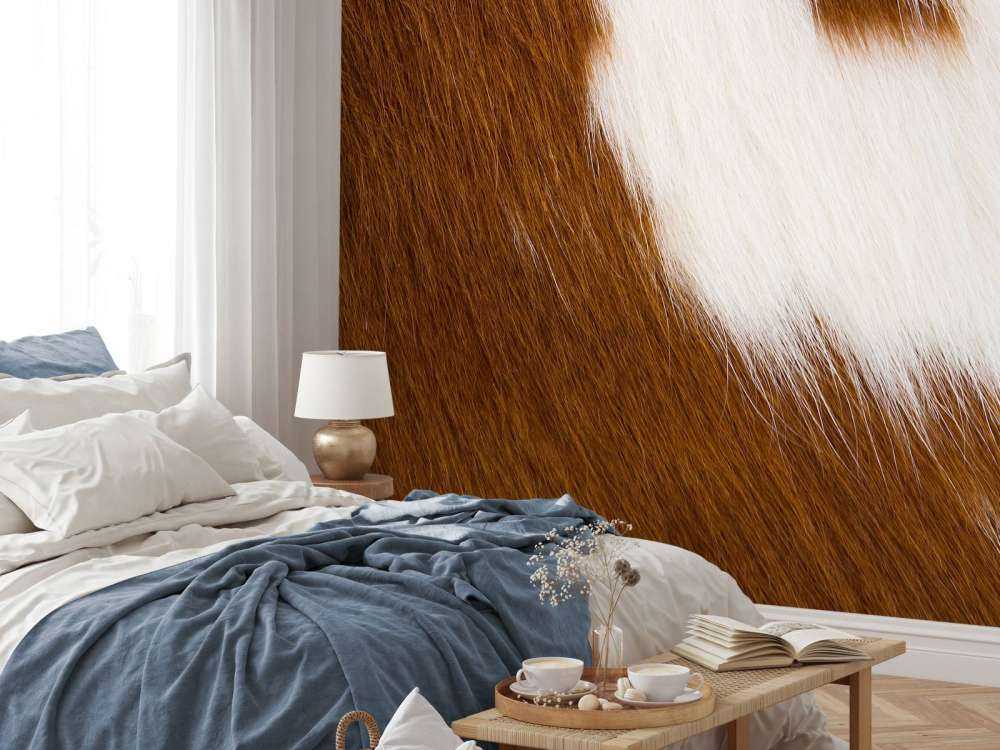 Kuskinn rød og hvit kuskinn