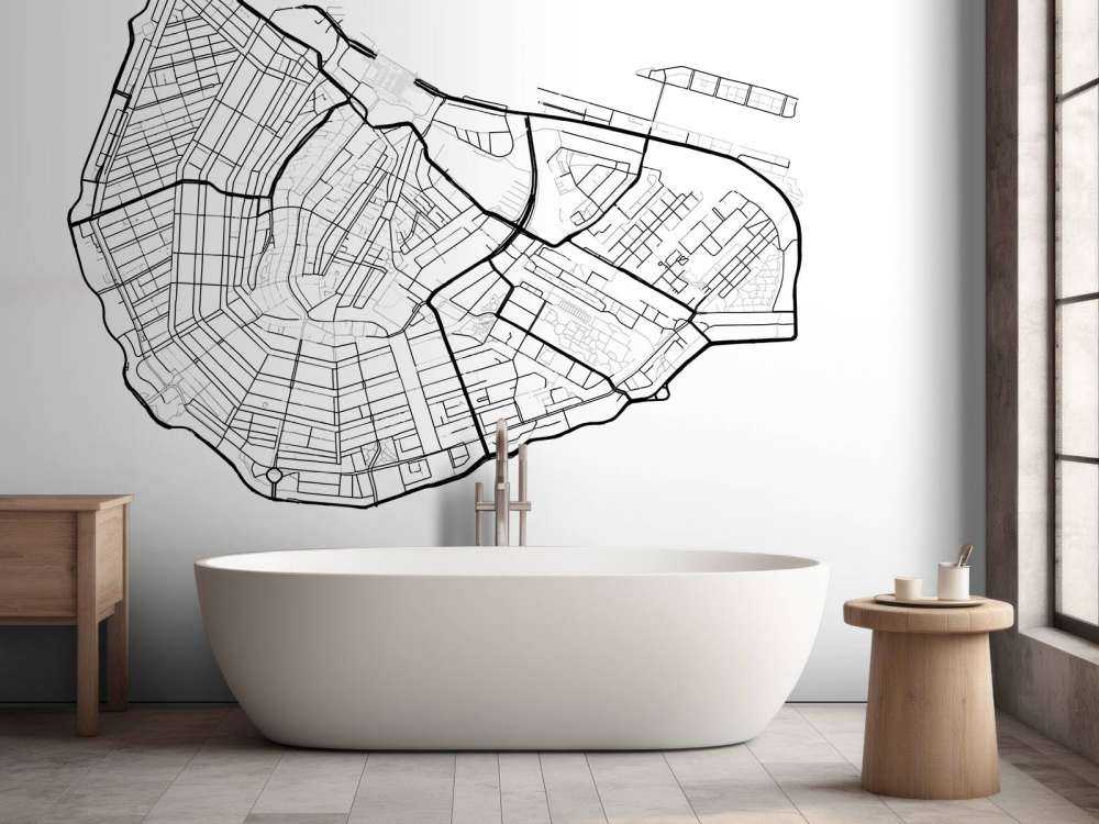 Unikt kart over Amsterdam