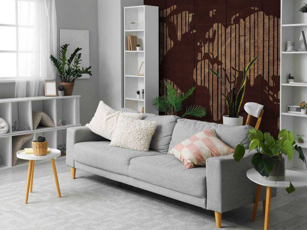 Verdenskart med tretekstur