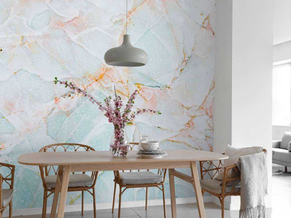 Naturlig blå marmor