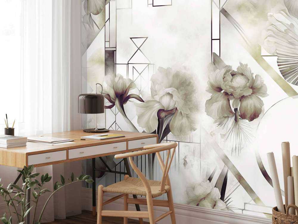 Akvarell Geometri Grønn