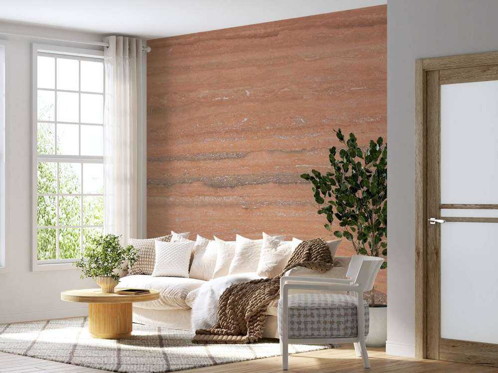Marmor med terrakottafarge