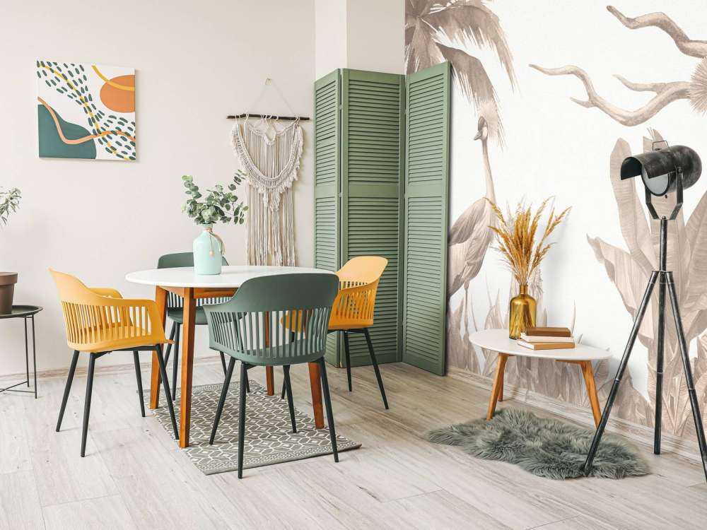 Jungel med kraner i taupe