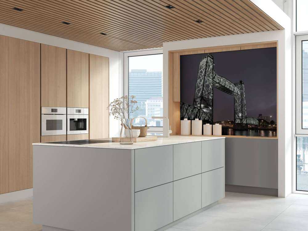 Tidligere jernbanebro De Hef i Rotterdam i farger