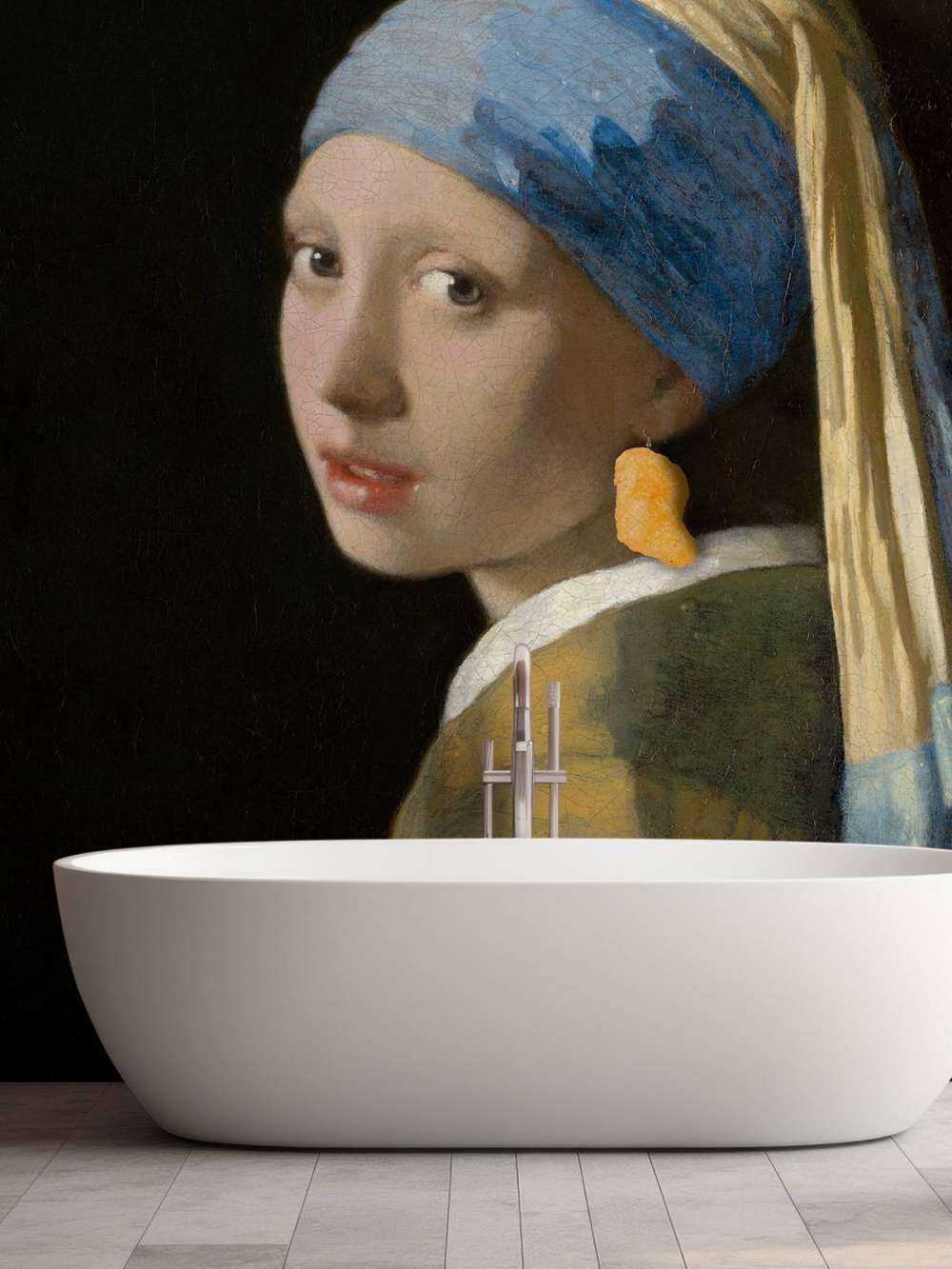 Jente med en kyllingklump