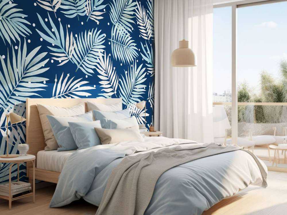 Mønster med tropiske blader