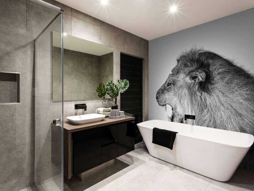 Brølende løve hvit